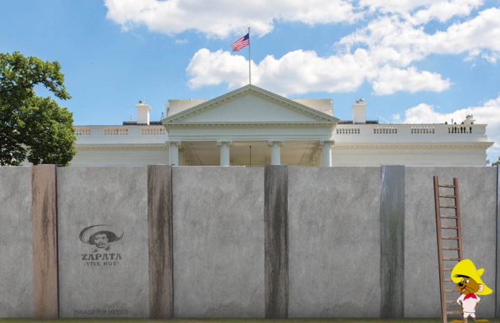 Casa Blanca Photoshop - Muro alrededor