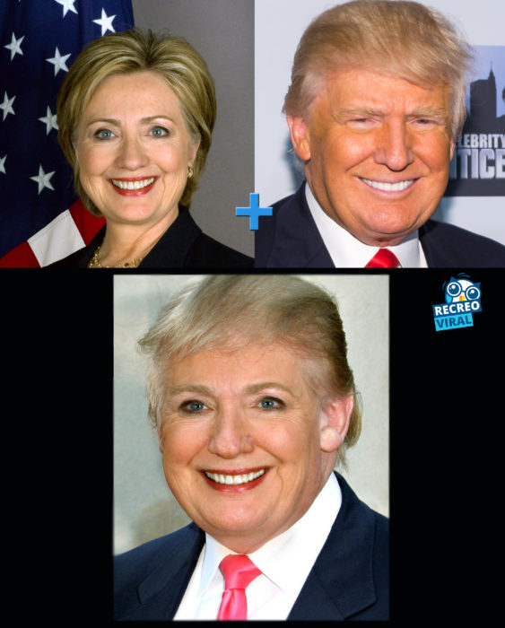 Celebridades fusionadas - Hillary y Donald