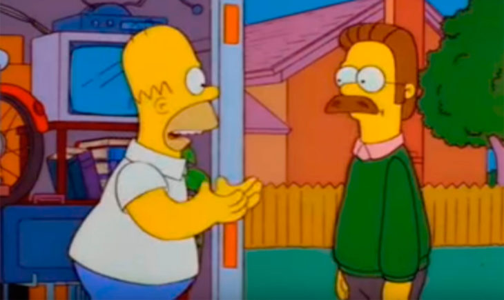 Homero y su vecino Ned Flanders