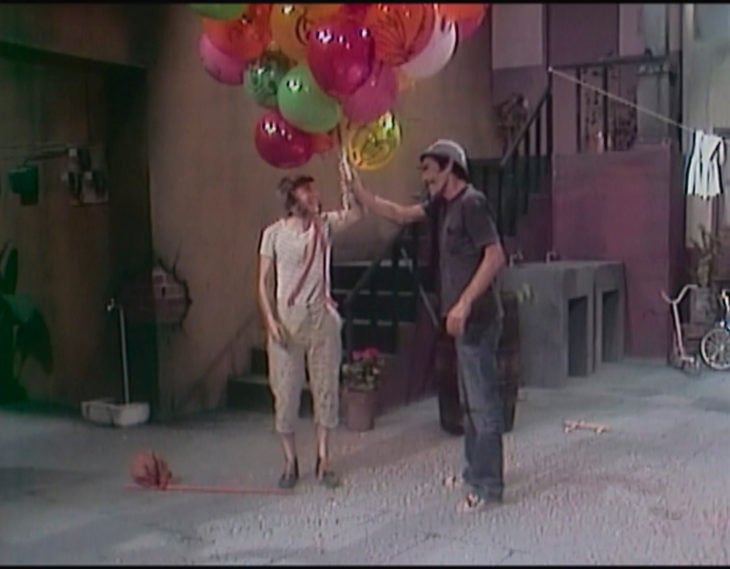 El chavo y don ramón con globos 