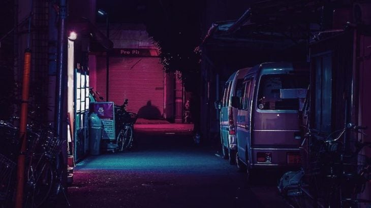 Una de las calles de Tokio por la noche 