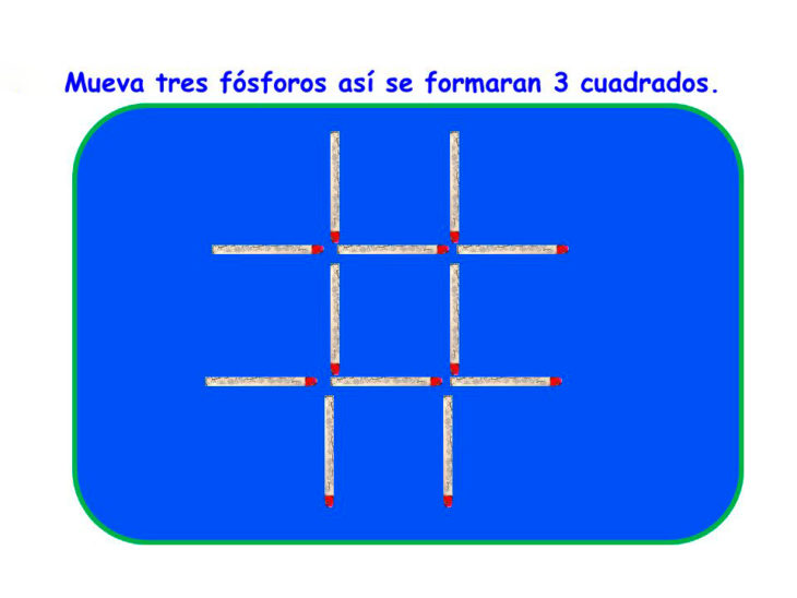 acertijo matemático con fósforos 