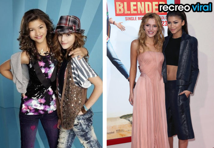 Bella Thorne y Zendaya antes y después