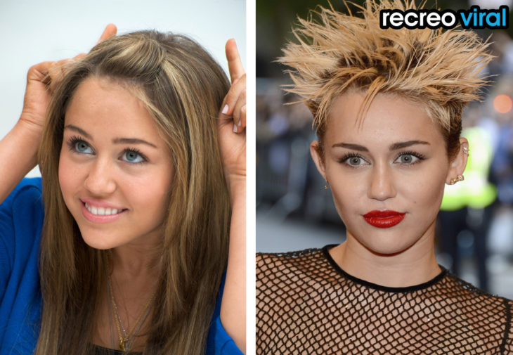 miley cyrus antes y después