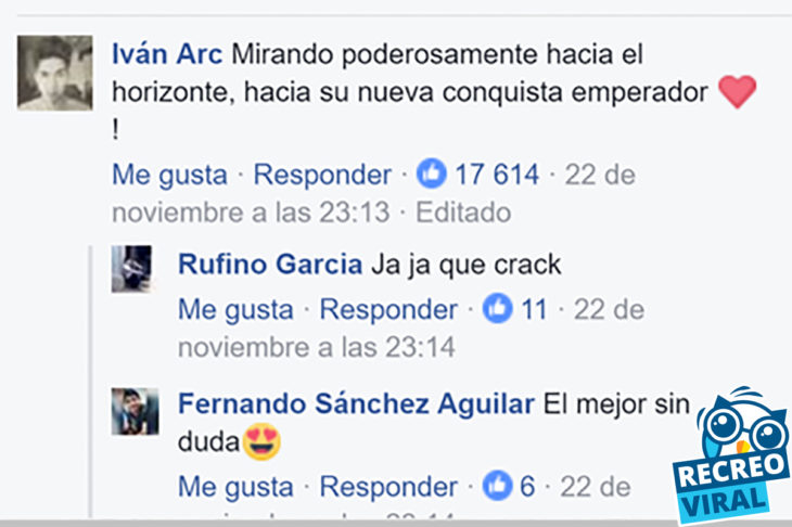 comentario de facebook mirando hacia el horizonte