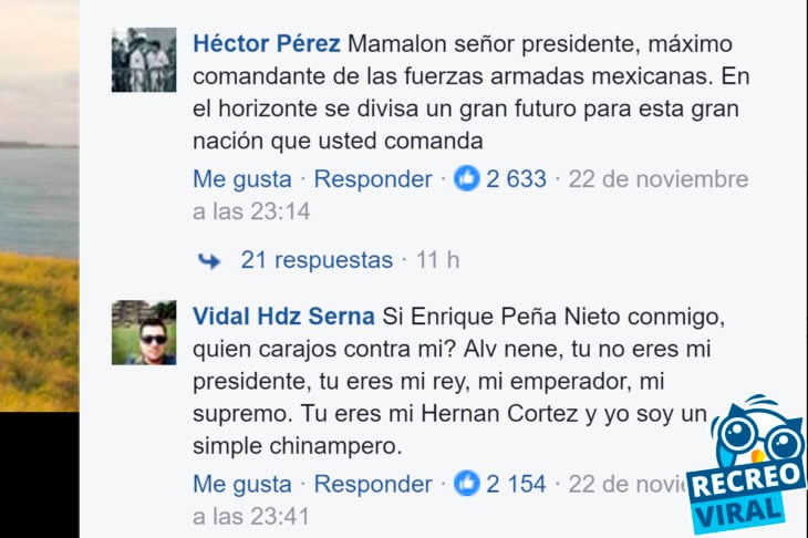 comentario de face si peña conmigo quién contra mi