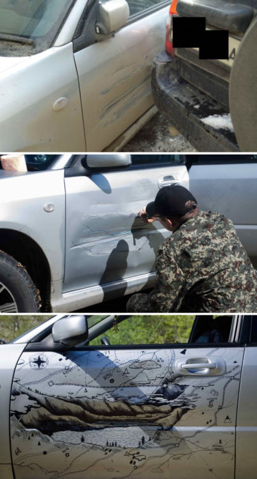 auto de coche golpeado