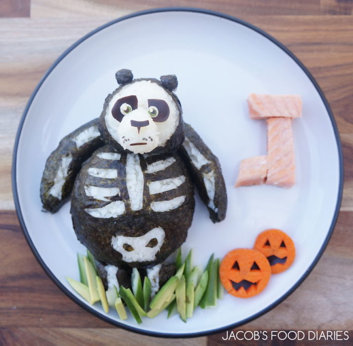 panda hecho de comida