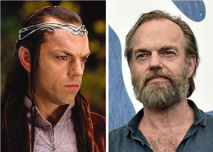 hugo weaving en el señor de los anillos y ahora