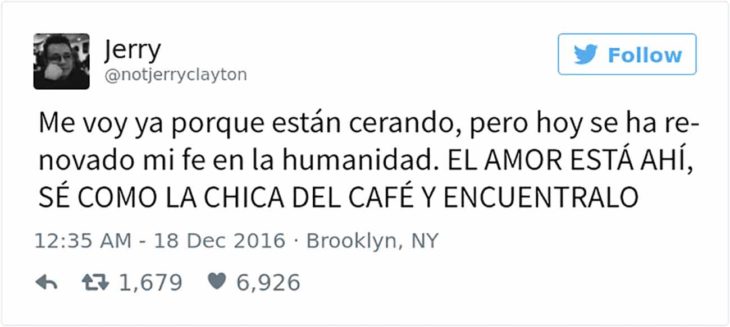 tuit de chico cafetería: se va de la cafetería