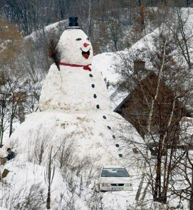 muñeco de nieve gigante