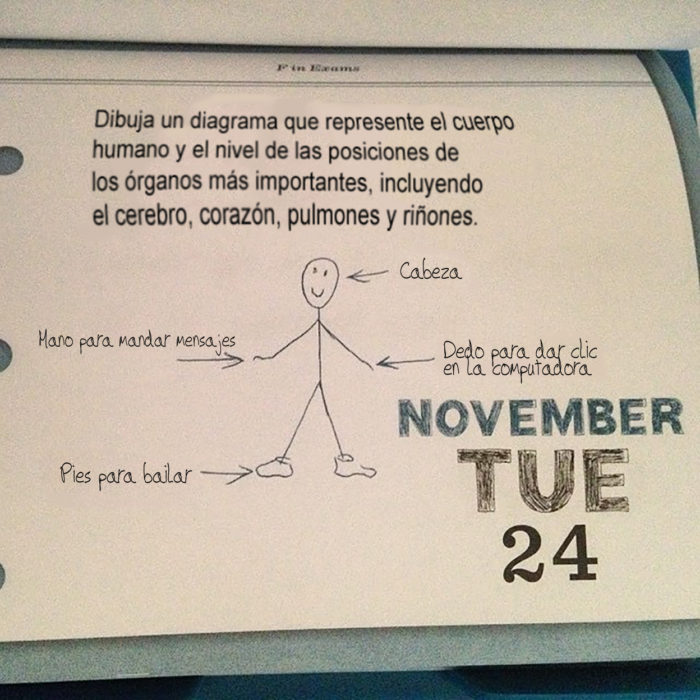 respuesta graciosa a examen de anatomía