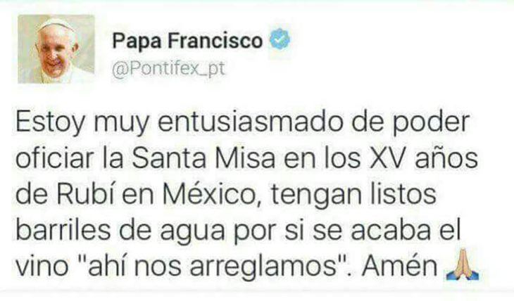 tuit del papa