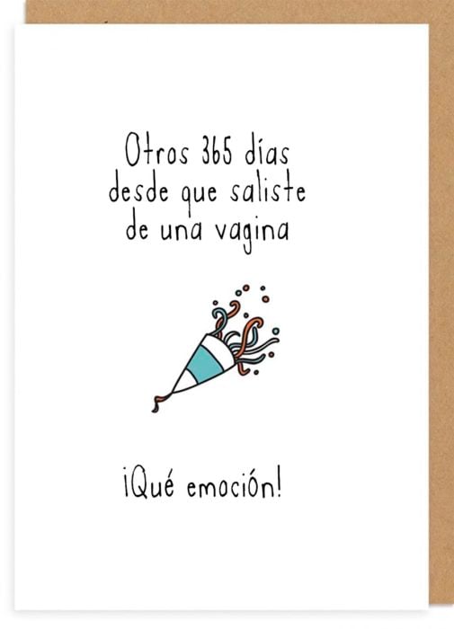 tarjeta de cumpleaños sarcástica