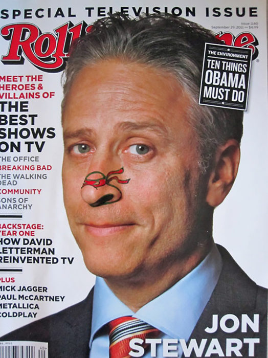 Jon Stewart con nariz de tortuga