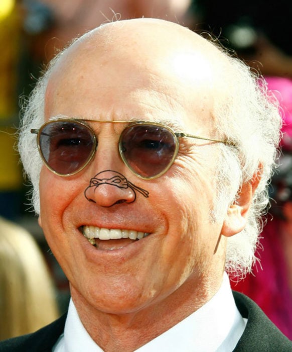 Larry David con nariz de tortuga