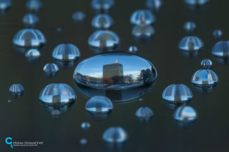 foto de belgrado tomada en gotas de agua