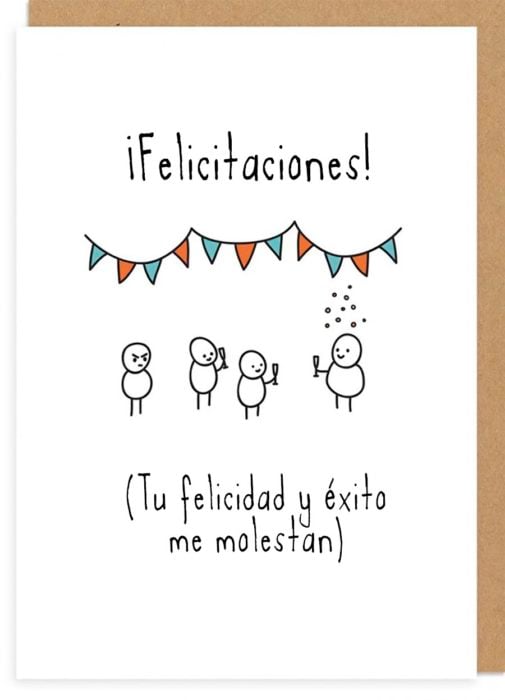 tarjeta de felicitación de humor negro