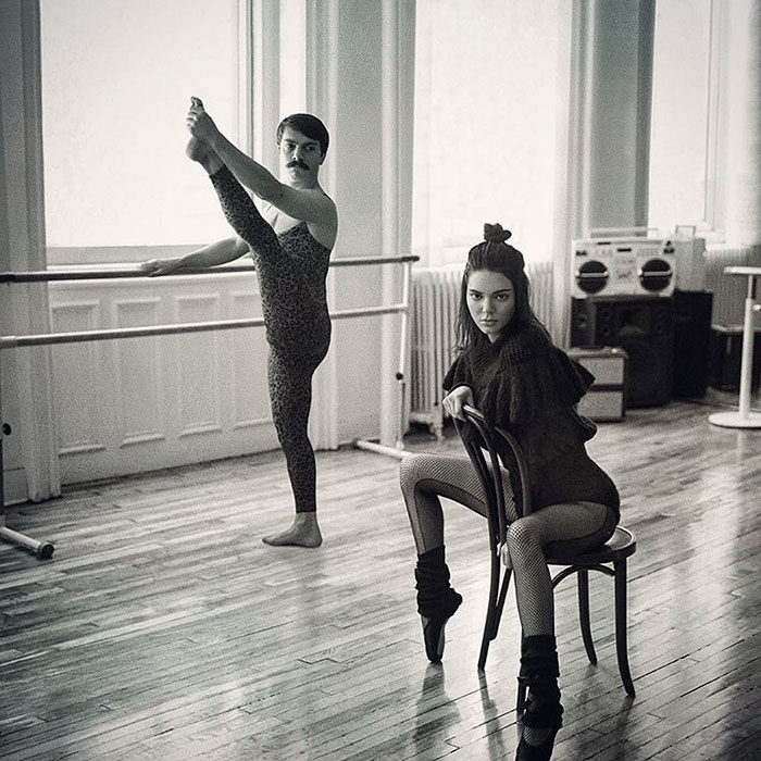 hombre se edita haciendo ballet con kendall jenner