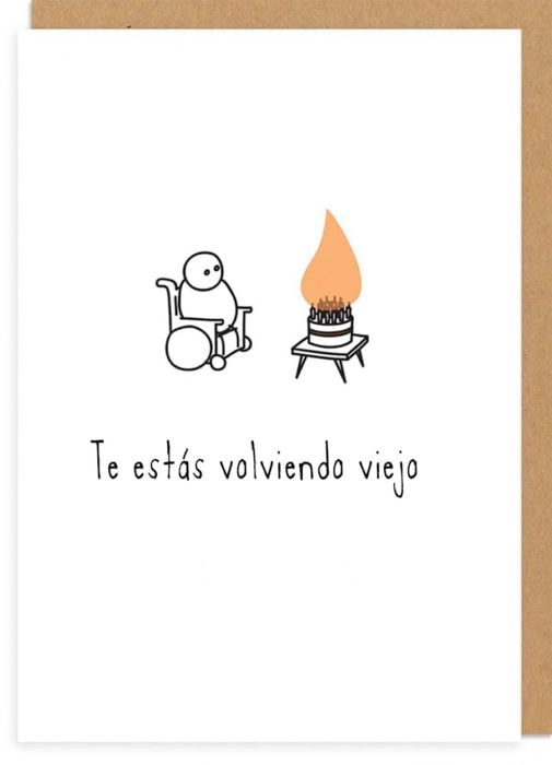 tarjeta de felicitación de cumpleaños de humor negro