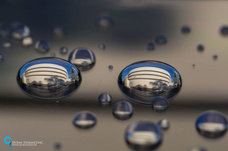 foto de museo de nueva yprk tomada en gotas de agua