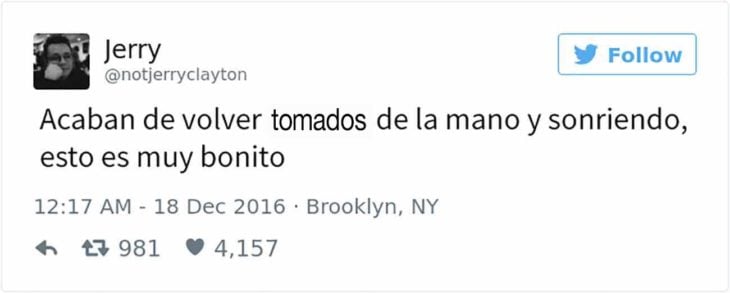 tuit de chico cafetería: volvieron tomados de la mano