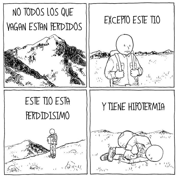 Cómic triste -no todos los que vagan estan perdidos