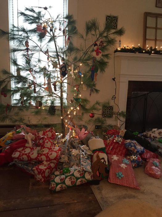 Decoraciones navideñas para flojos - Arbol sin muchas ramas