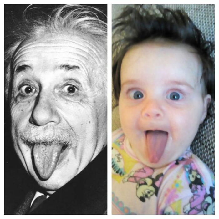 bebé que se parece a albert einstein