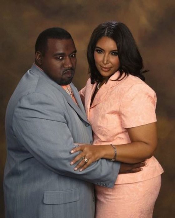 Cómo lucirían los famosos si fueran personas normales - Kim y Kanye gordos