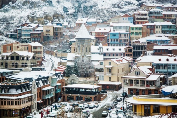 Un pueblo bonito nevado