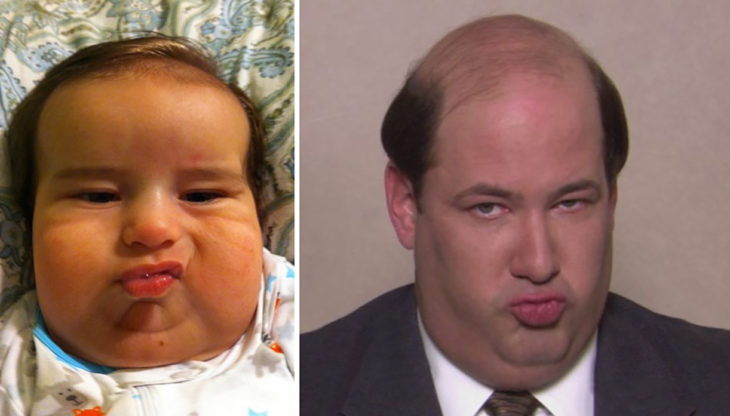 bebé que se parece a kevin de the office