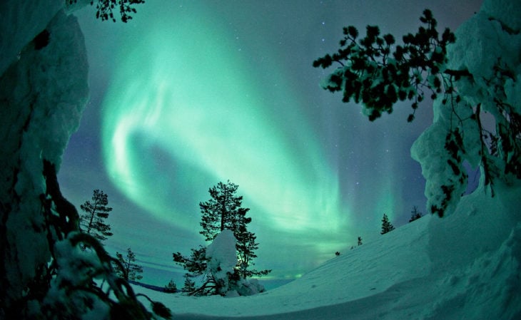 Aurora boreal en Laponia