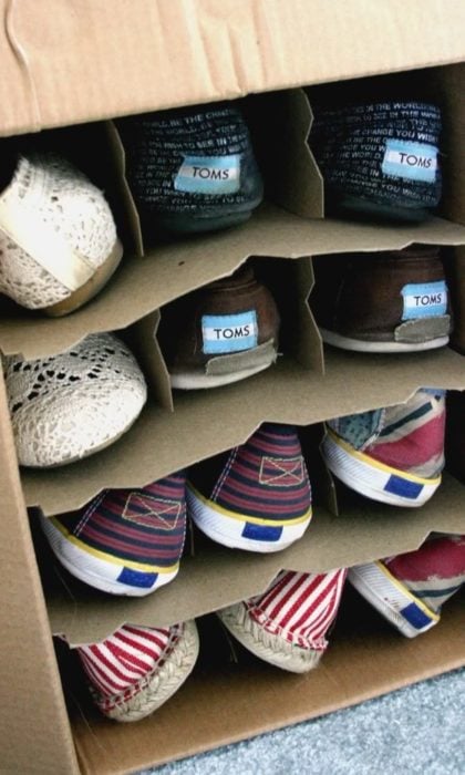 Organizar clóset - zapatos en cajas