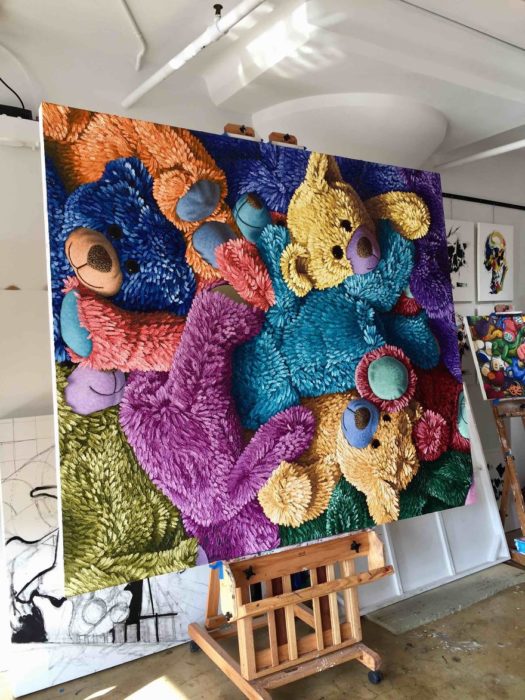 Pintura de osos de peluche 