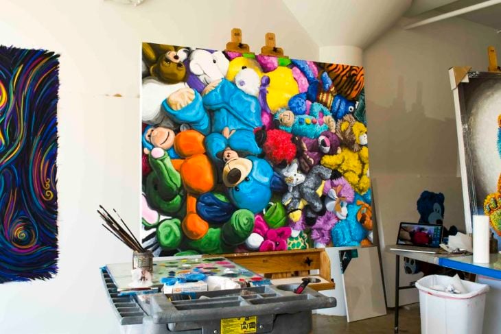 Cuadro de pintura de osos de peluche 