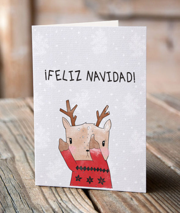 tarjeta feliz navidad reno grosero