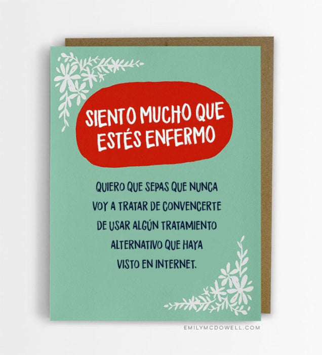 Tarjetas cáncer - siento mucho que estés enfermo