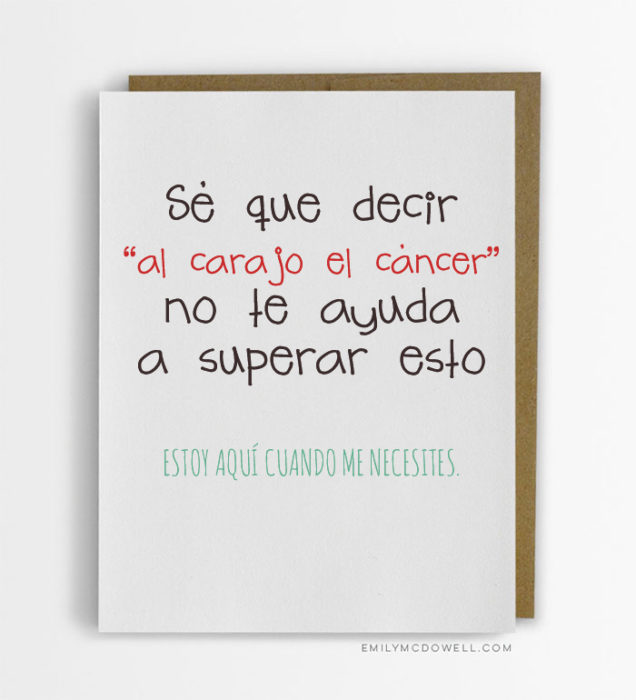 Tarjetas cáncer - al carajo el cáncer