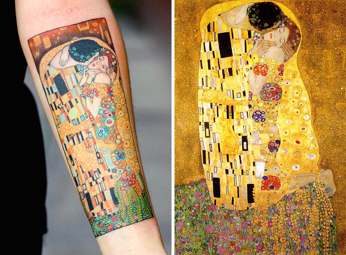Tatuadores se inspiran en Gustav Klimt para expresar su...
