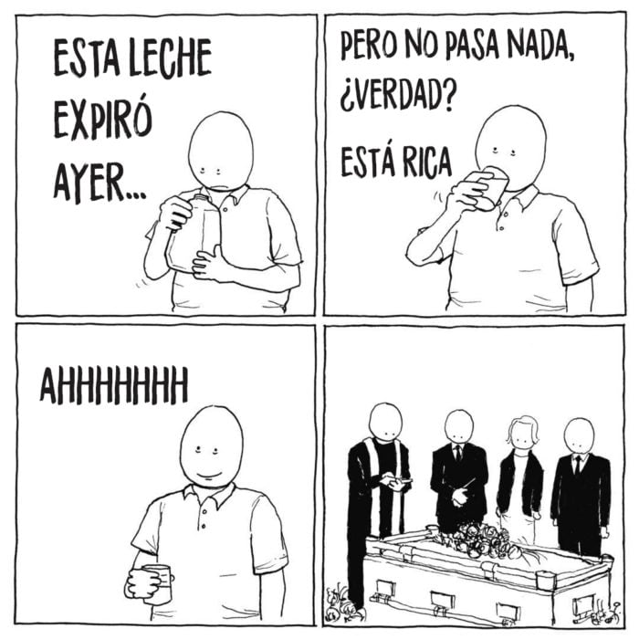 Cómic triste - la leche expiró