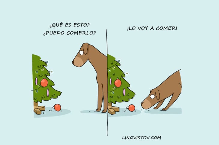 perros en navidad