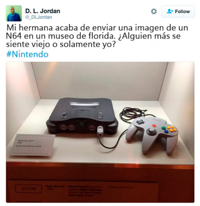 nintendo 64 en un museo 