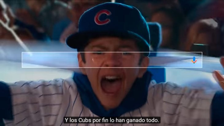 niño llorando de felicidad por el triunfo de los cubs