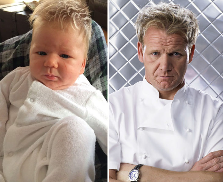 bebé que se parece a chef gordon