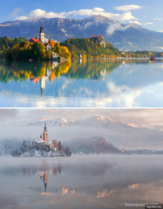 un lugar en el Lago Bled de eslovenia