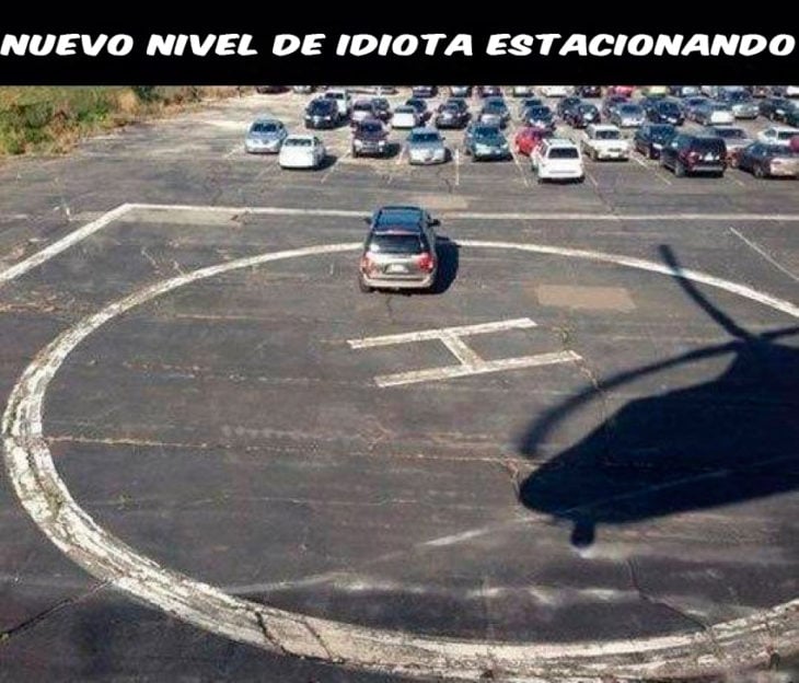 nuevo nivel de idiota estacionando 