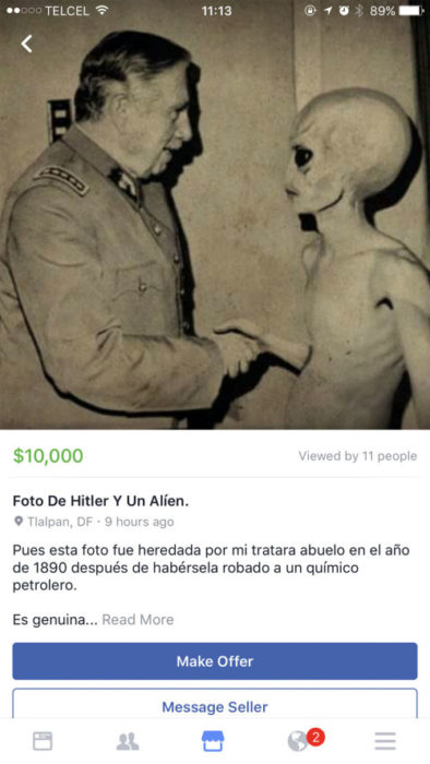 fotografía histórica en venta en redes sociales