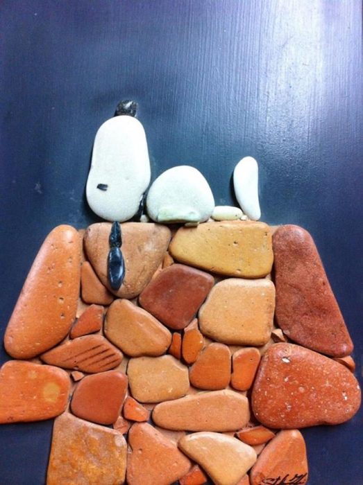 snoopy de piedra