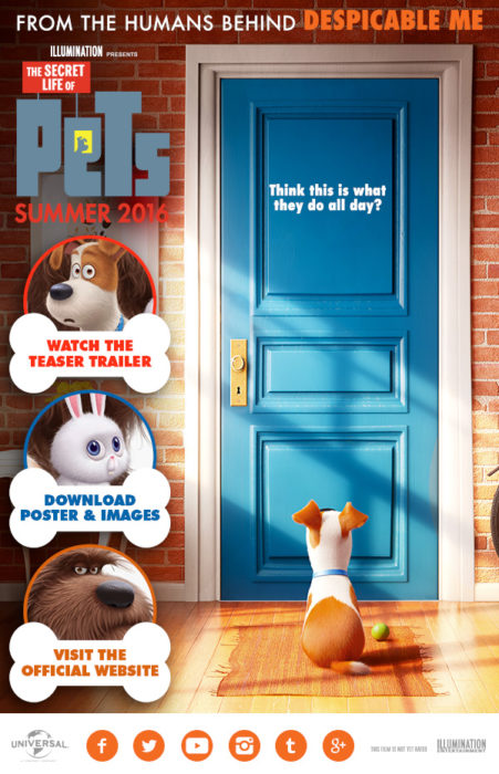 póster de película la vida secreta de las mascotas